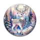 Cabochon Verre - cerf de noël
