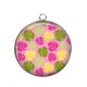 Pendentif Cabochon Argent - feuille