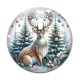 Cabochon Verre - cerf de noël