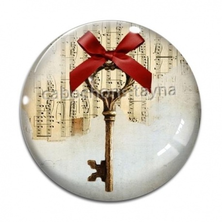 Cabochon Verre - clé