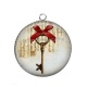 Pendentif Cabochon Argent - clé