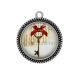 Pendentif Cabochon Argent - clé