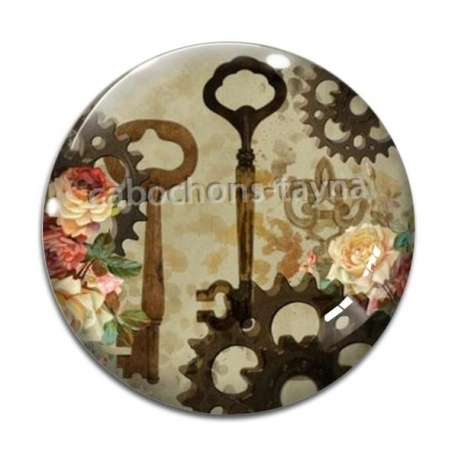 Cabochon Verre - clé