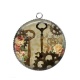 Pendentif Cabochon Argent - clé