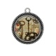 Pendentif Cabochon Argent - clé
