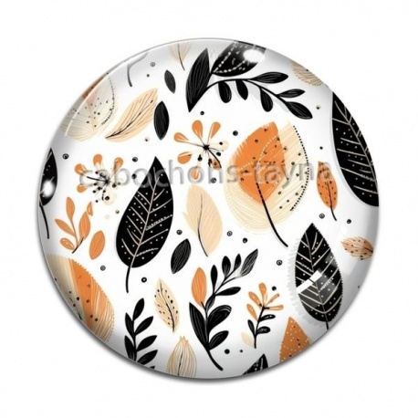 Cabochon Verre - feuille