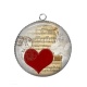 Pendentif Cabochon Argent - c?ur