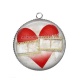 Pendentif Cabochon Argent - coeur