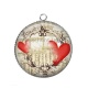 Pendentif Cabochon Argent - coeur
