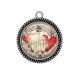 Pendentif Cabochon Argent - coeur