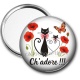 Miroir de poche - chat ch'adore