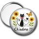 Miroir de poche - chat ch'adore