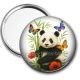 Miroir de poche - panda coquelicot
