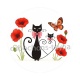 chat coquelicot