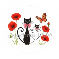 chat coquelicot