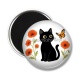 Magnet's - chat coquelicot