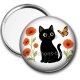 Miroir de poche - chat coquelicot