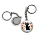 Porte clés - chat coquelicot