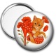 Miroir de poche - chat coquelicot