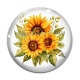 Cabochon Verre - tournesol