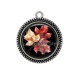 Pendentif Cabochon Argent - feuille