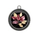 Pendentif Cabochon Argent - feuille