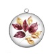 Pendentif Cabochon Argent - feuille