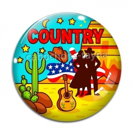 Cabochon Verre - danse country