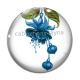 Cabochon Verre - fleur exotique