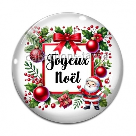 Cabochon Verre - joyeux noël