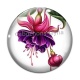 Cabochon Verre - fleur exotique