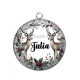 Pendentif Cabochon Argent - votre prénom noël