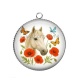 Pendentif Cabochon Argent - cheval