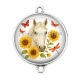 Connecteur Cabochon Argent - cheval