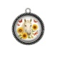 Pendentif Cabochon Argent - cheval