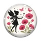 Cabochon Verre - fée coquelicot