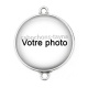 Connecteur Cabochon Argent - votre photo