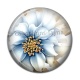 Cabochon Résine - fleur exotique