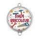 Connecteur Cabochon Argent - papi bricoleur