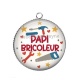 Pendentif Cabochon Argent - papi bricoleur