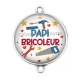 Connecteur Cabochon Argent - papi bricoleur