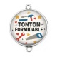 Connecteur Cabochon Argent - tonton formidable
