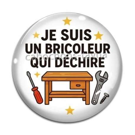 Cabochon Verre - je suis un bricoleur qui déchire