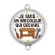 Connecteur Cabochon Argent - je suis un bricoleur qui déchire
