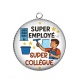 Pendentif Cabochon Argent - super employé, super collègue