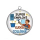 Pendentif Cabochon Argent - super employé, super collègue