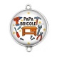 Connecteur Cabochon Argent - papa bricole