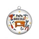 Pendentif Cabochon Argent - papa bricole