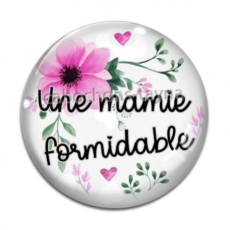 Cabochon Verre - une mamie formidable