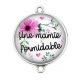 Connecteur Cabochon Argent - une mamie formidable